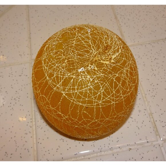 Vintage Yellow Spaghetti String Drink Glass 1970s mcm rocks glass - Picture 5 of 10